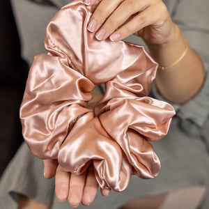 Blissy Oversized Scrunchie - Rose Gold