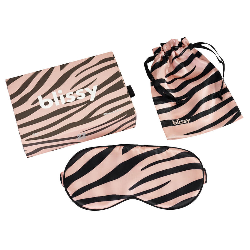 Sleep Mask - Tiger - Blissy Tiger Sleep Mask – 22 Momme Mulberry Silk, 100% Silk