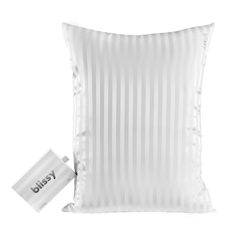 Pillowcase - White Striped - Queen