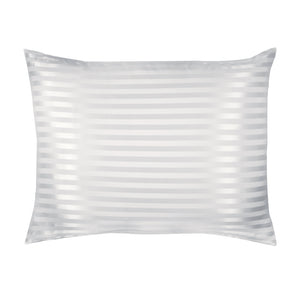 Pillowcase - White Striped - King